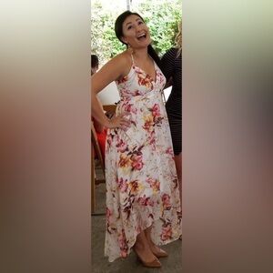 White House Black Market Floral Print Maxi Dress